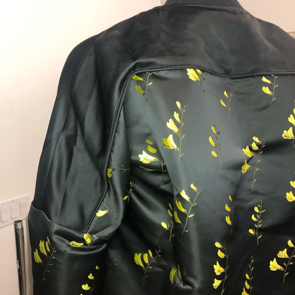 Titika Floral Embroidered Satin Bomber - Picture 11 of 16